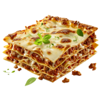 Baked Lasagna on Transparent Background png