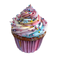 A cupcake with sprinkles on top png
