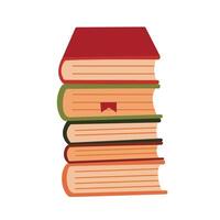 Stack of books. Color illustration for book store, reading club, learning, library, banner. vector