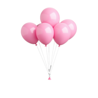A group of pink balloons, isolated on a transparent background. Perfect for celebrations and festive occasions. png