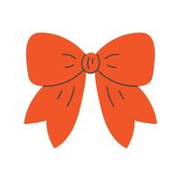 Decorative Red Ribbon Bow Icon vector