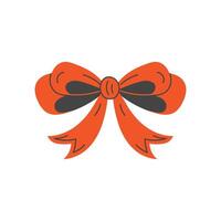 Festive Red Ribbon Bow Illustration vector