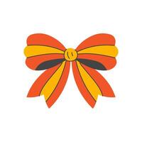 Red Ribbon Bow Flat Illustration vector
