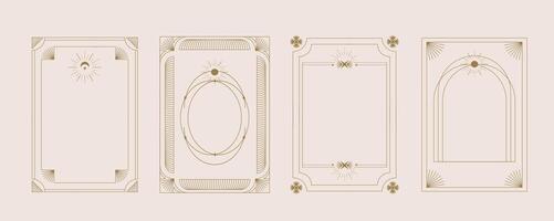 Vintage deco frame. Abstract decoration template for a4 vertical design vector
