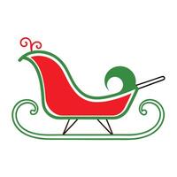 sleigh art white background. vector