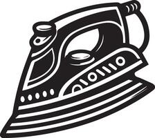 iron is shown in black and white vector
