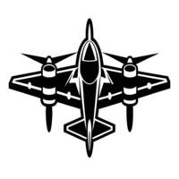 warplane silhouette style with white background . vector