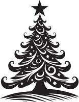 Christmas tree illustration vector
