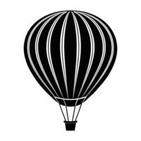 air balloon silhouette style with white background. vector