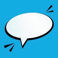 Retro pop art style background with empty comic speech bubble vector