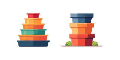 Stackable Modular Pot vector
