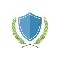 Shield with Laurel Wreath Emblem vector