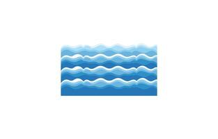 Blue ocean wave patterns vector