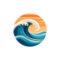 Abstract Wave Emblem vector