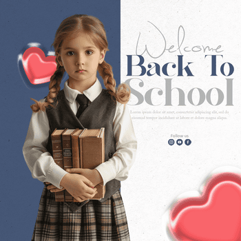 Back to school banner psd