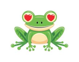 Heart Eyes Frog vector