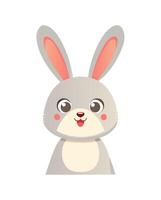 A bunny with wide eyes and ears up vector