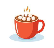 Warm Cocoa with Marshmallows vector