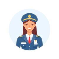 A character in uniform with a badge vector