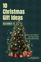 christmas pinterest graphic for social media template