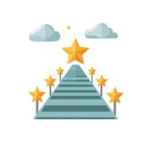 Stars and Cloud Path vector