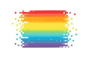 static overlay with rainbow glitches vector