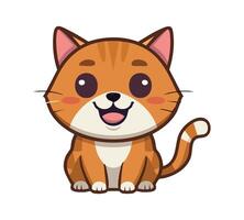 A cat with a big smile vector