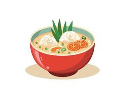 Rice Cake Soup vector