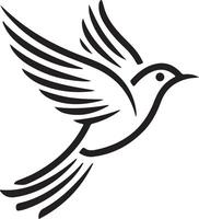 A minimalist logo of a bird in flight vector