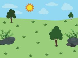 Empty nature landscape design vector