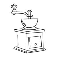 coffee grinder icon over white background, line style, illustration vector