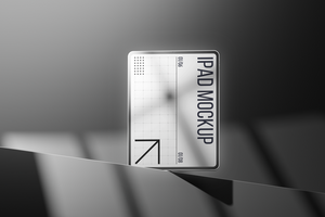 Tablet Device Mockup stand on the edge psd