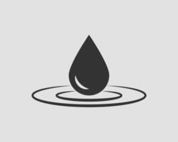 Drop water icon isolated design element vector
