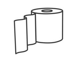 Toilet paper roll or tube icon design, template for wc. Bathroom hygiene icons, kitchen cleaning towel. Blank soft scroll product. vector