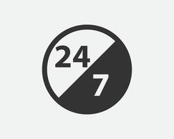 24 Hours a day service icon symbol vector