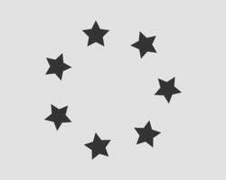 Star icon silhouette isolated on white background. vector