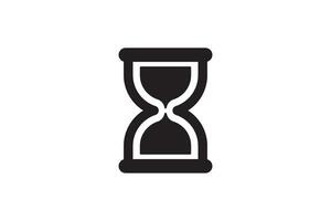 Wait icon sand glass watch. Time clock simple web design. Minute and hour indication symbol. vector