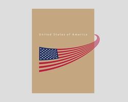 USA flag . Modern style United States of America symbol. American banner design element vector