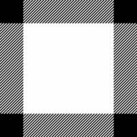 Cover background texture, tile plaid check seamless. Shape textile tartan fabric pattern in black and white colors. vector