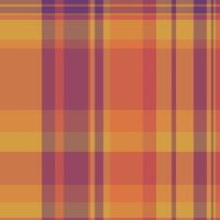 Cloth background tartan, purity plaid fabric textile. African check pattern seamless texture in orange and red colors. vector