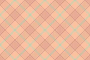 Fashionable background pattern fabric, performance check tartan textile. Beautiful texture plaid seamless in orange and light colors. vector