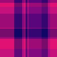 No people textile tartan , bedding background fabric texture. Back check plaid pattern seamless in pink and magenta colors. vector