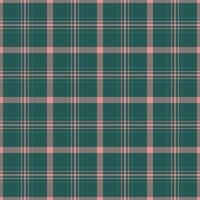 Cutout tartan background check, tissue seamless texture. Emerald plaid textile fabric pattern in teal and pastel colors. vector