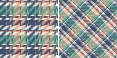 Fabric check of pattern texture textile with a seamless background tartan plaid. Set in fall colors for herringbone patterns in fashion and design. vector