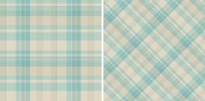 Plaid fabric of textile tartan background with a texture check pattern seamless. Set in vintage colors for stylish poncho outfits. vector
