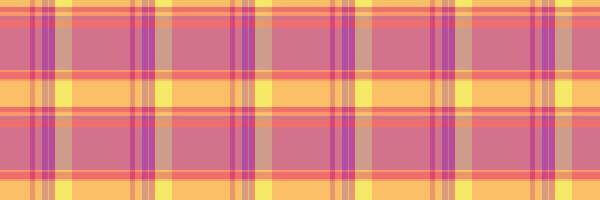 Home fabric texture textile, season check pattern seamless. Layout background tartan plaid in red and orange colors. vector