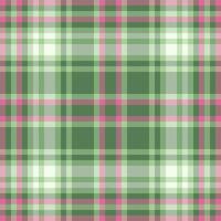 Mid pattern texture background, discount seamless textile. Soft tartan fabric plaid check in light and green colors. vector