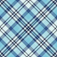 Repetition texture fabric pattern, subtle background check tartan. Female seamless plaid textile in light and cyan colors. vector