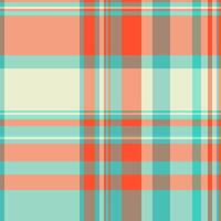 Bag plaid texture fabric, drawing textile seamless. Old-fashioned check pattern tartan background in light and teal colors. vector