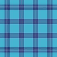 Creative tartan textile seamless, covering plaid check pattern. Outside fabric texture background in cyan and blue colors. vector